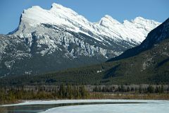 02B Mount Rundle From Trans Canada Highway After Leaving Banff Towards Lake Louise In Winter.jpg